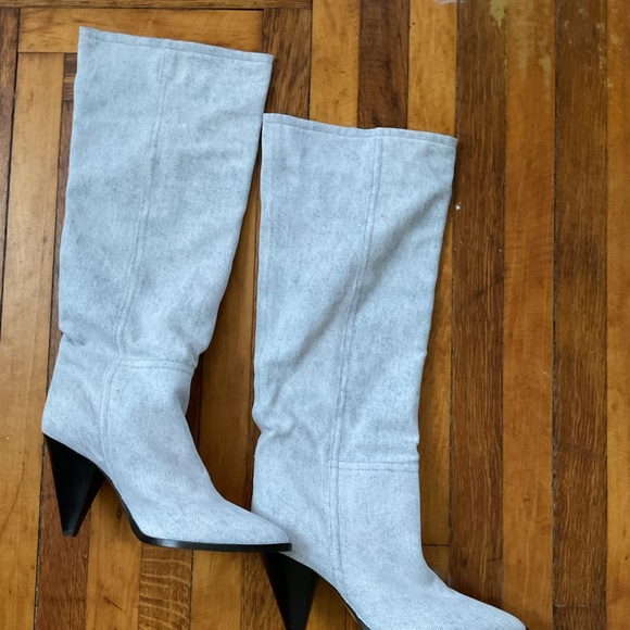 Isabel Marant Ririo (Light) Denim knee high Boots - Picture 1 of 10